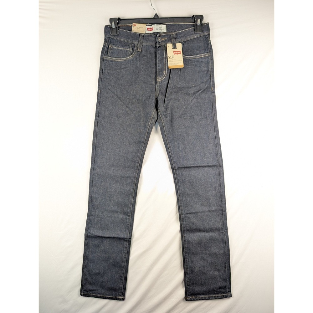 Levi's 510 Super Skinny Jeans Boys 20 Reg 30x30 Dark Blue Stretch Rinse Denim